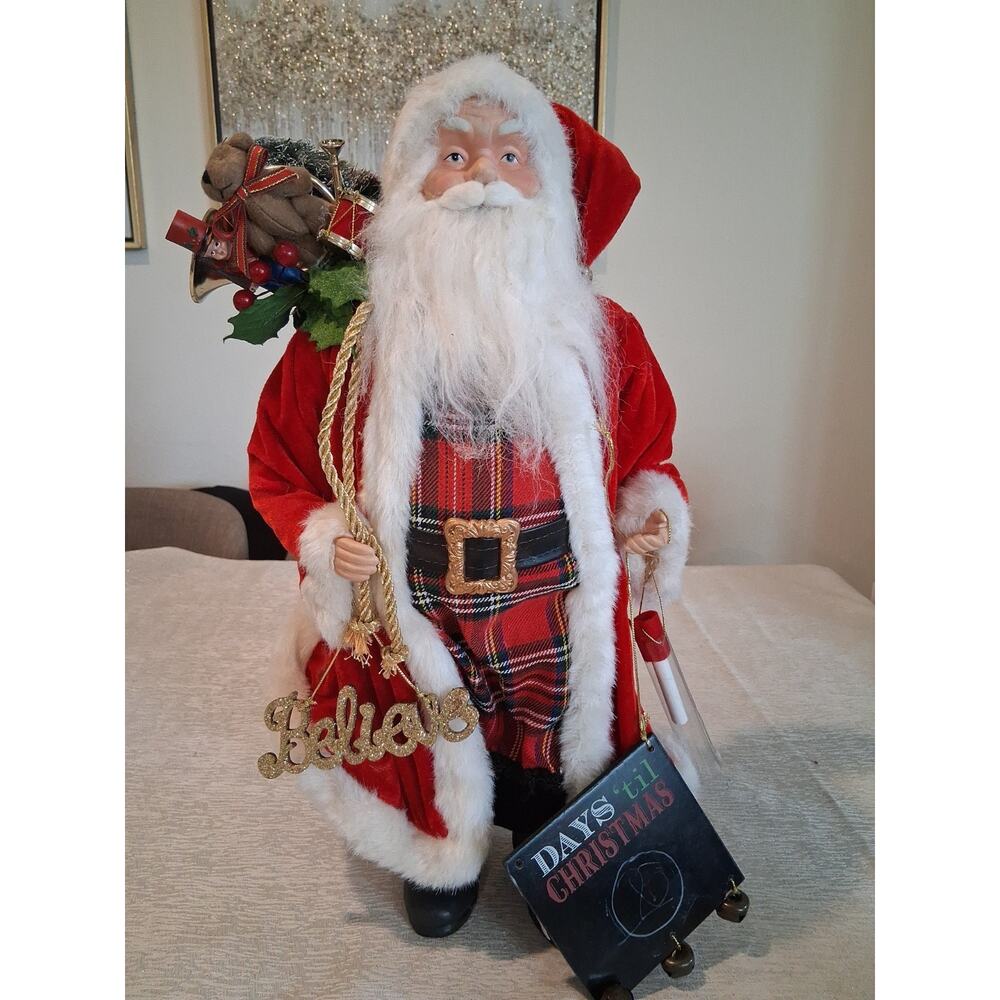Kurt Adler Kringle Klaus 18" Countdown Santa Claus Figurine Christmas Believe